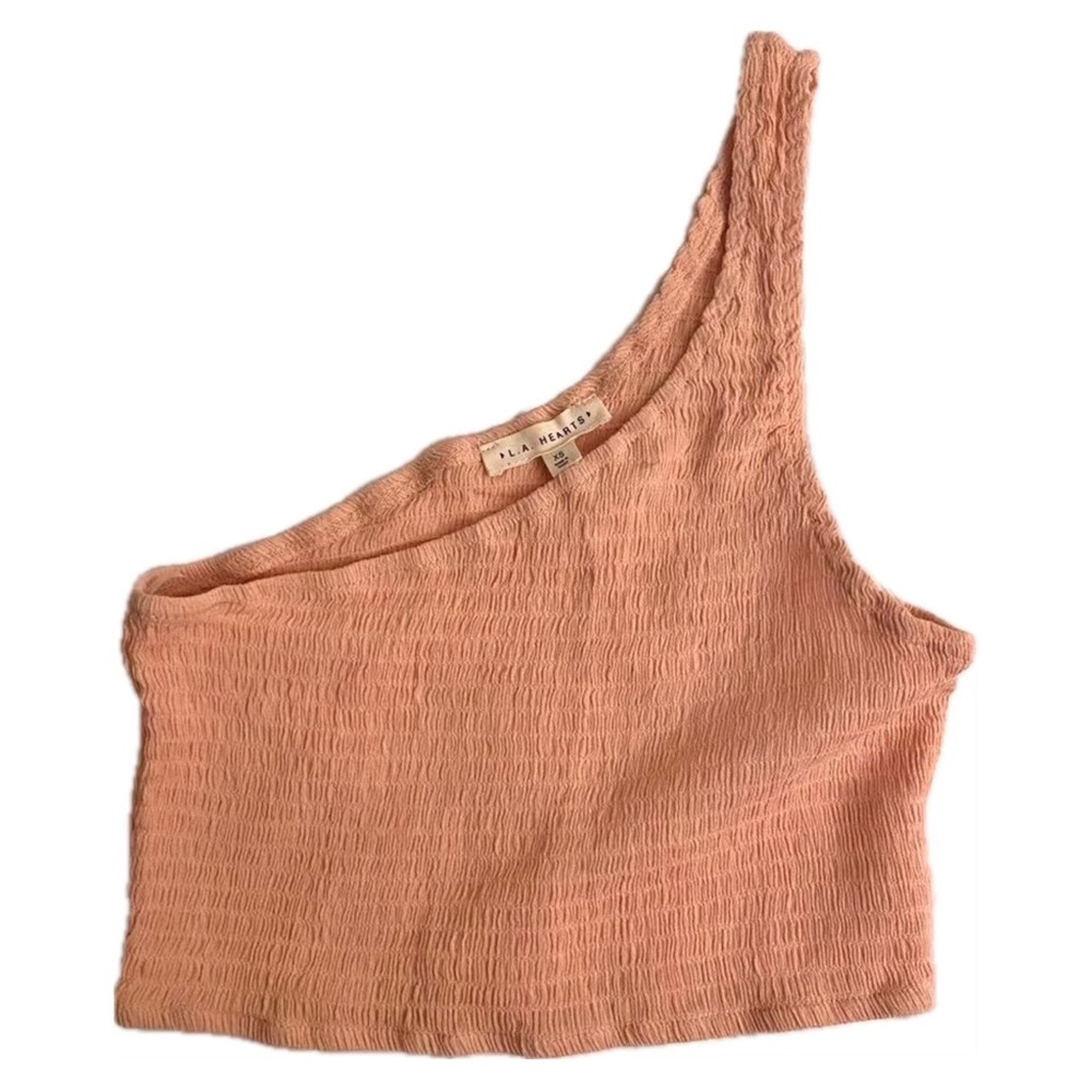 PINK ONE SHOULDER CROP TOP